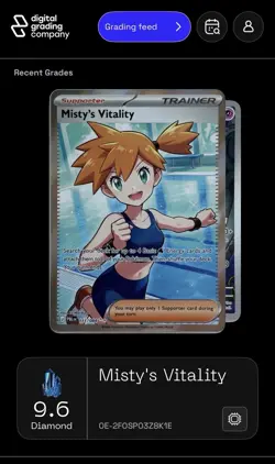 Misty's Vitality Pitch Black 111/084 ENG Ultra Rare PSA 10 Contender Pokemon NM - Image 3