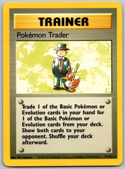 1999 Pokemon Base Set Unlimited Pokemon Trader 77/102 Rare NM - Image 1