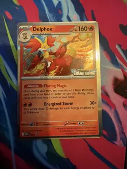 Pokemon Delphox Mega Evolution Chaos Rising Black Star Promo Prerelease MEP 074 - Image 1
