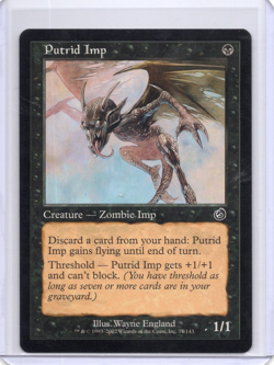 Putrid Imp 77/143 Torment 2002 Magic The Gathering MTG LP - Image 1