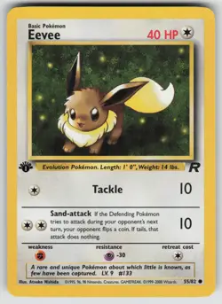 Eevee 55/82 Common Team Rocket Pokemon 1st Edition Lightly Played - Image 1