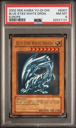 🔥 PSA 8 NM-MT BLUE-EYES WHITE DRAGON | STARTER DECK KAIBA EUROPE SDK-E001🔥 - Image 2