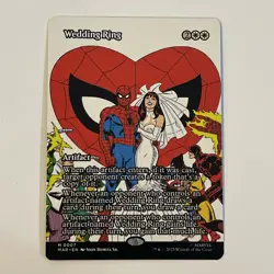 Wedding Ring - M 0007 - Borderless - Non-Foil - Spider-Man - MTG - Artifact - Image 1