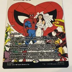 Wedding Ring - M 0007 - Borderless - Non-Foil - Spider-Man - MTG - Artifact - Image 3