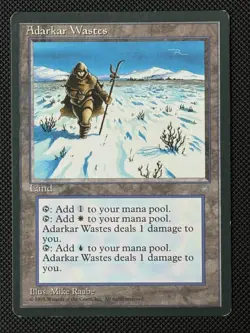 MTG Adarkar Wastes Ice Age Rare Dual Land LP Magic The Gathering 1995 - Image 1