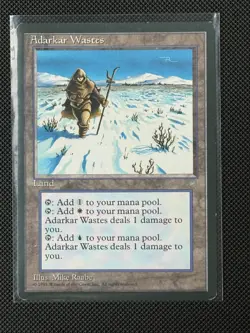 MTG Adarkar Wastes Ice Age Rare Dual Land LP Magic The Gathering 1995 - Image 3