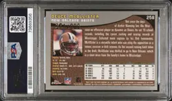 Deuce Mcallister 2001 Topps Chrome #258 Refractor RC #/999 PSA 8 NM-MT - Image 2