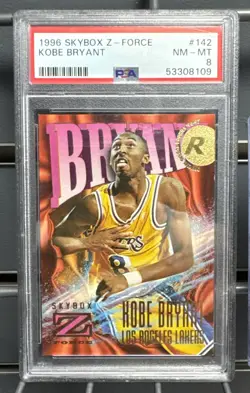 1996 SkyBox Z-Force KOBE BRYANT Rookie RC #142 PSA 8 NM-MT - Lakers HOF - Image 1
