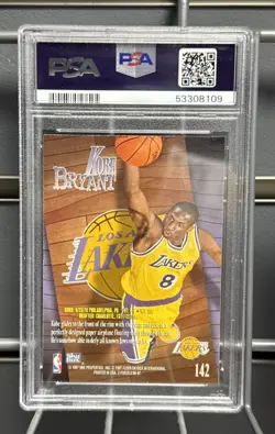 1996 SkyBox Z-Force KOBE BRYANT Rookie RC #142 PSA 8 NM-MT - Lakers HOF - Image 2