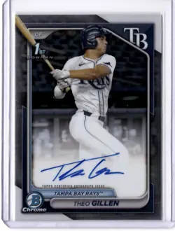 THEO GILLEN - 2024 Bowman Draft - Chrome Prospect 1st Auto #CPA-TG Rays - Image 1