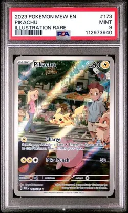 Pokemon PSA 9 Pikachu #173 Illustration Rare 151 2023 English - Image 2