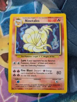 Ninetales 12/102 Holo Holo Rare Base Set Unlimited Holo MP - Image 1