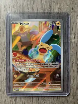 Minun 194/182 Illustration Rare Paradox Rift Pokemon TCG - Image 1