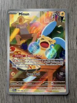 Minun 194/182 Illustration Rare Paradox Rift Pokemon TCG - Image 2