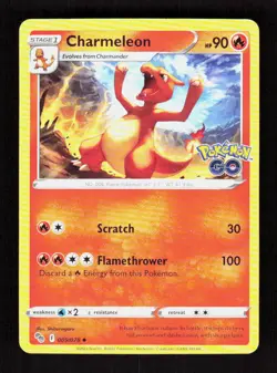 Charmeleon Reverse Holo 009/078 Pokemon GO Uncommon NM - Image 1