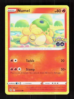 Numel Reverse Holo 013/078 Pokemon GO Common NM - Image 1