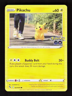 Pikachu (27) Reverse Holo 027/078 Pokemon GO Common NM - Image 1