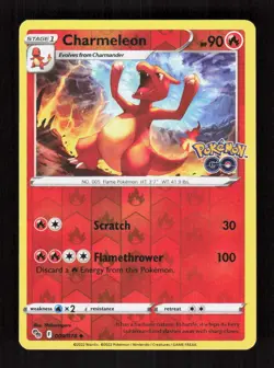 Charmeleon Reverse Holo 009/078 Pokemon GO Uncommon NM - Image 1