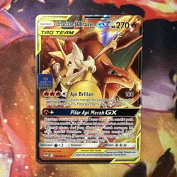 Charizard & Braixen GX 134/SM-P Pokemon TCG Gym Promo Indonesian TAG TEAM - NM - Image 1