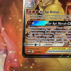 Charizard & Braixen GX 134/SM-P Pokemon TCG Gym Promo Indonesian TAG TEAM - NM - Image 5