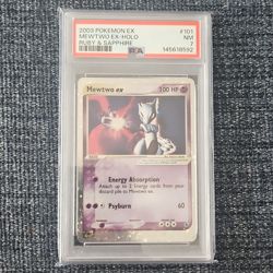Pokemon 2003 EX Ruby & Sapphire Mewtwo ex Holo #101/109 PSA 7 - Image 1