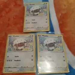 3x Pokemon Wooloo 153/202 Sword And Shield Base Set - Image 1