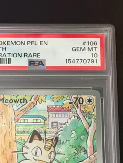 Meowth Illustration Rare Phantasmal Flames PSA 10 - Image 2