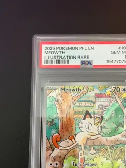 Meowth Illustration Rare Phantasmal Flames PSA 10 - Image 4
