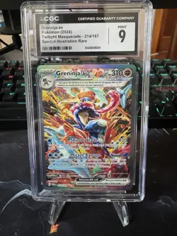 2024 POKEMON TWM EN-TWILIGHT MASQUERADE #214 GRENINJA EX SIR CGC 9 - Image 1