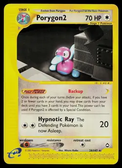 Pokemon Card - Porygon2 Aquapolis 28/147 Rare - Image 1