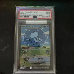 Pokemon Mew ex SV: Paldean Fates Special Illustration Rare Holo 232/091 PSA 9 - Image 1