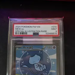 Pokemon Mew ex SV: Paldean Fates Special Illustration Rare Holo 232/091 PSA 9 - Image 2