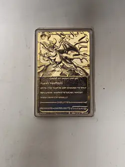 1999 Pokemon 23k gold plated Charizard trading card in Plastic Case - Image 3