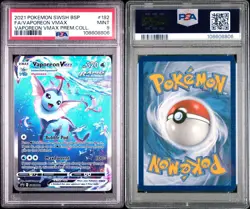 Vaporeon VMAX #182 PSA 9 💧 Sword & Shield Promo Premium Col. Pokemon TCG Slab - Image 2