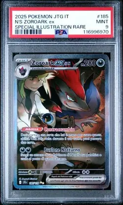 Pokemon PSA 9 N's Zoroark Ex #185 SIR Avventure Insieme 2025 Italiano - Image 2