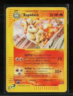 Pokemon 2002 Expedition Base Set Rapidash #31/147 Reverse Holo - Image 1
