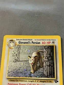 Pokemon TCG Giovanni's Persian 8/132 Gym Challenge Holo Rare 2 slight creases - Image 3
