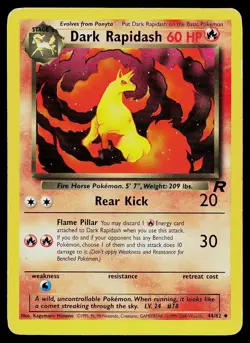 Pokemon Card Team Rocket Dark Rapidash 44/82 Uncommon - Image 1