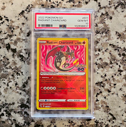 2022 Pokemon GO Radiant Charizard #011/078 Radiant Rare Holo PSA 10 - Image 1