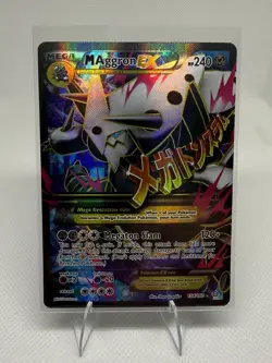 M Aggron EX- Ultra Rare, Primal Clash (2015) Full Art Holo Pokemon XY 154/160 - Image 1