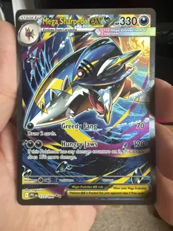 Mega Sharpedo ex 127/094 Special Illustration Rare Pokemon TCG NM POSS PSA 10 - Image 1
