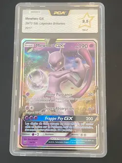 CARTE POKEMON MEWTWO GX 39/73 PCA 9,5 ULTRA RARE SL3,5 LEGENDES BRILLANTES - Image 1