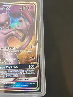 CARTE POKEMON MEWTWO GX 39/73 PCA 9,5 ULTRA RARE SL3,5 LEGENDES BRILLANTES - Image 4