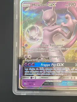 CARTE POKEMON MEWTWO GX 39/73 PCA 9,5 ULTRA RARE SL3,5 LEGENDES BRILLANTES - Image 5
