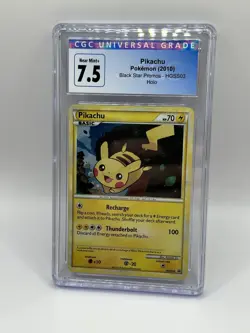 CGC 7.5 Pikachu HGSS03 Black Star Promo Pokemon TCG NM+ Holo - Image 4