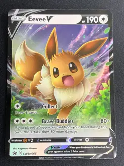 Eevee V SWSH065 Sword & Shield Holo Black Star Promo Pokemon [2] - Image 1