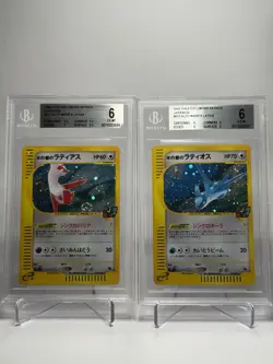 Pokemon 2x (BGS 6) Latias 11 + Latios 12 Alto Mares Theater Limited VS PSA Swirl - Image 1