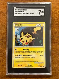 2010 Pokemon PROMO Pikachu Heartgold & Soulsilver Blister #HGSS03 SGC 7 NM - Image 1