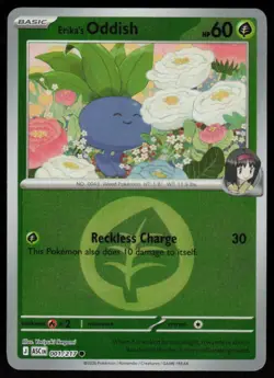 Erika's Oddish (Energy Symbol ) 001/217 Ascended Heroes Pokemon Reverse Holo NM - Image 1
