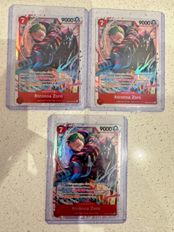 3 x Roronoa Zoro EB04-007 SR ENGLISH OP15 - One Piece TCG - Mint Pack Fresh - Image 2